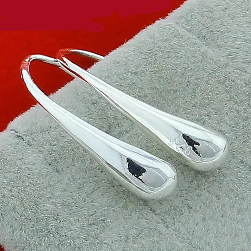 925 Sterling Silver Water Droplets/Raindrops Stud Earrings