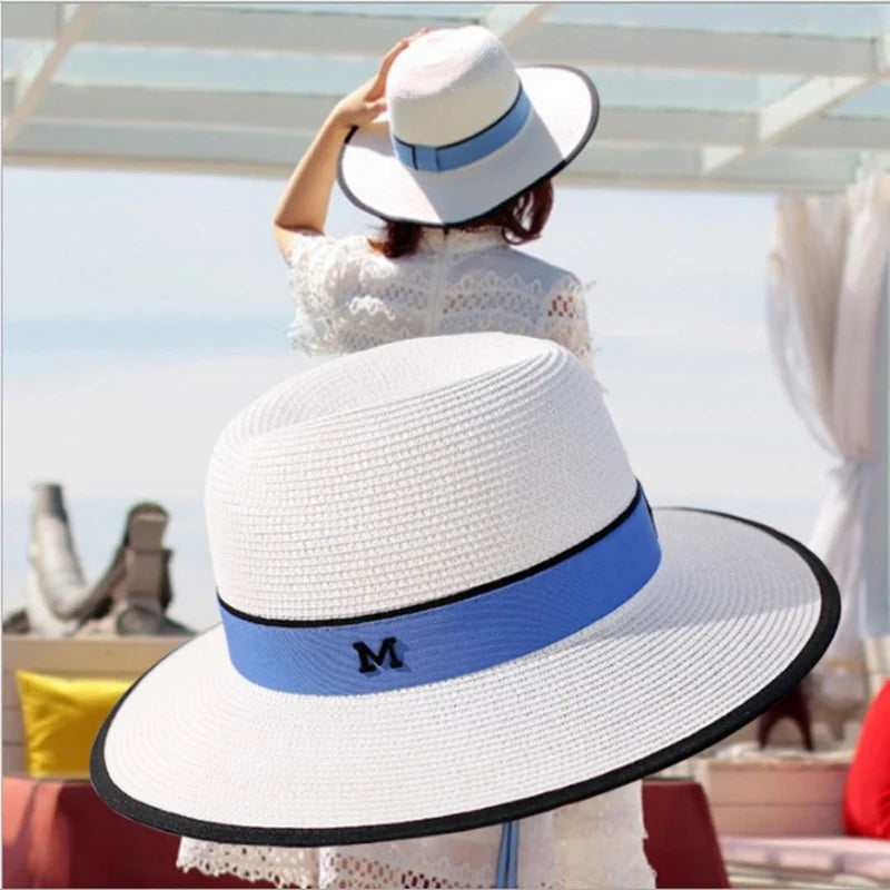 Summer Sun Hats for Women Man Beach Straw Hat For Men UV Protection Cap Panama Hat Chapeau Femme 2020 New - Divawearfashion