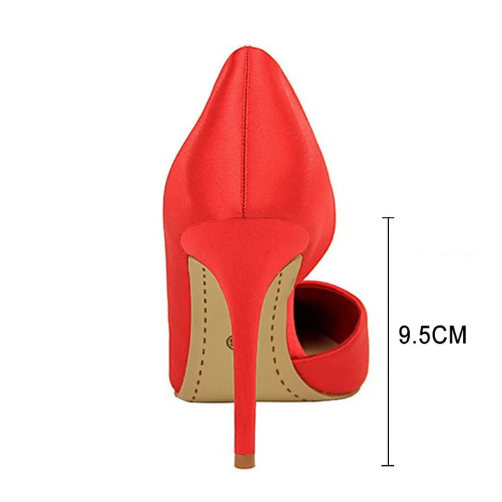 Silk High Heels 9.5 cm Pump - Divawearfashion