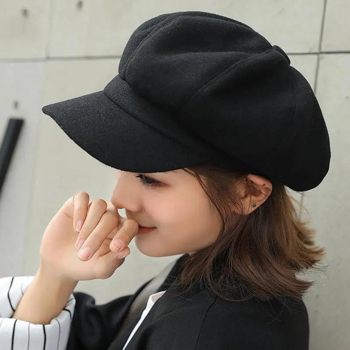 Casual Wool Beret Hat - Divawearfashion