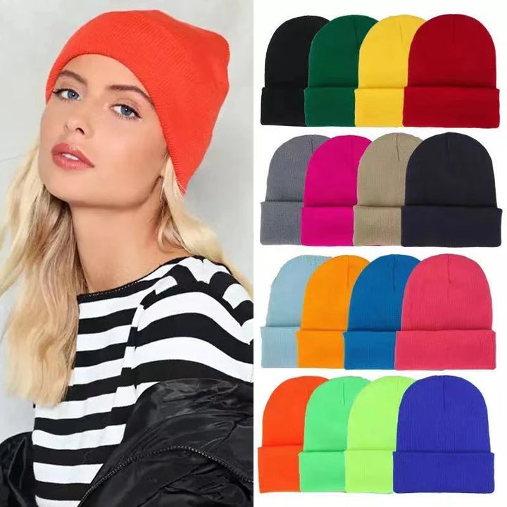 2023 New Winter Hats for Women Men Beanies Knitted Solid Cool Hat Girls Autumn Female Beanie Warm Bonnet Casual Cap Wholesale - Divawearfashion