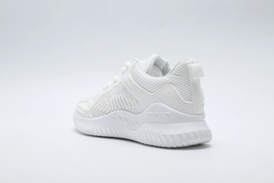 Breathable Casual White Sneakers - Divawearfashion