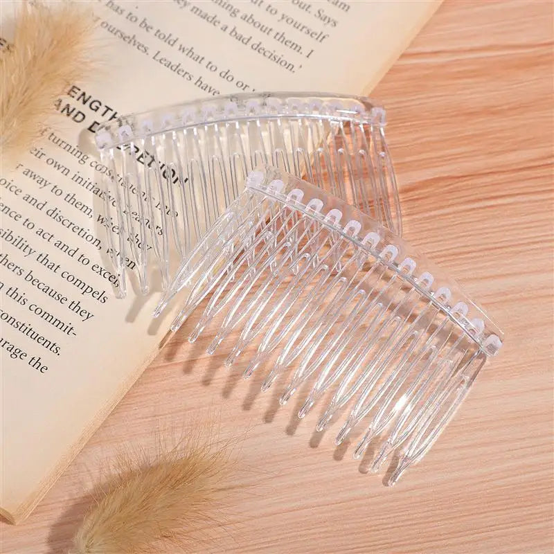 Teethed French Side Transparent Clear Hair Clips - Divawearfashion