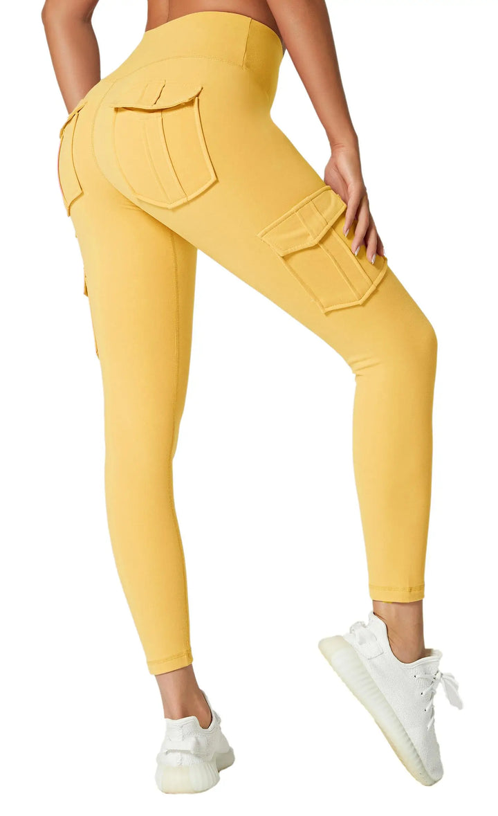 Gym Wear High Waist Pocket Yoga Pant Leggings - Divawearfashion