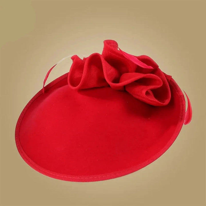 Wool Pillbox Felt Fedora Vintage Flower Hat - Divawearfashion