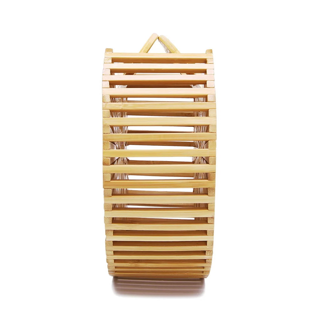 Luxury Small Bamboo Round Summer Bag
