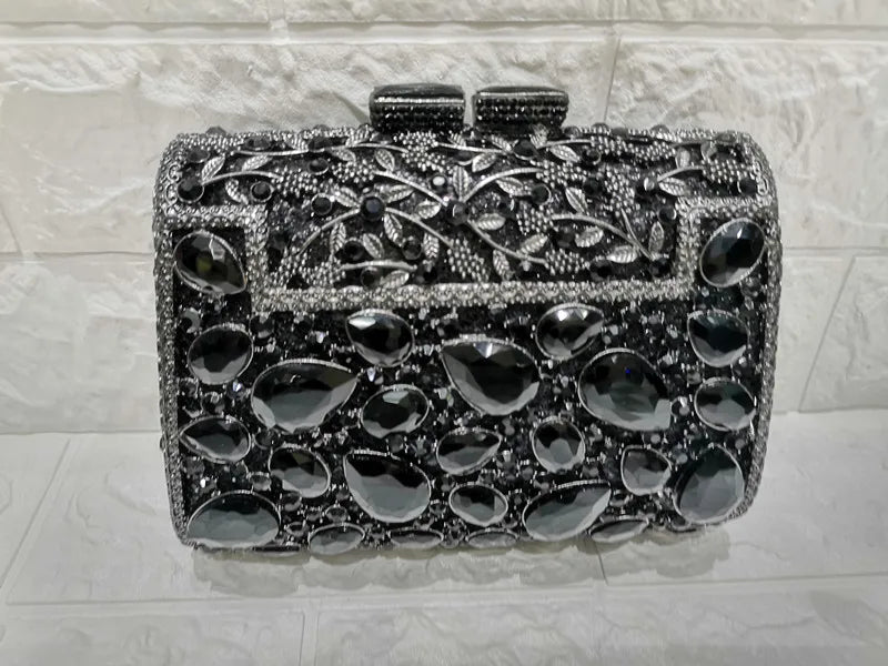 Crystal Fashionable Evening bag - Divawearfashion