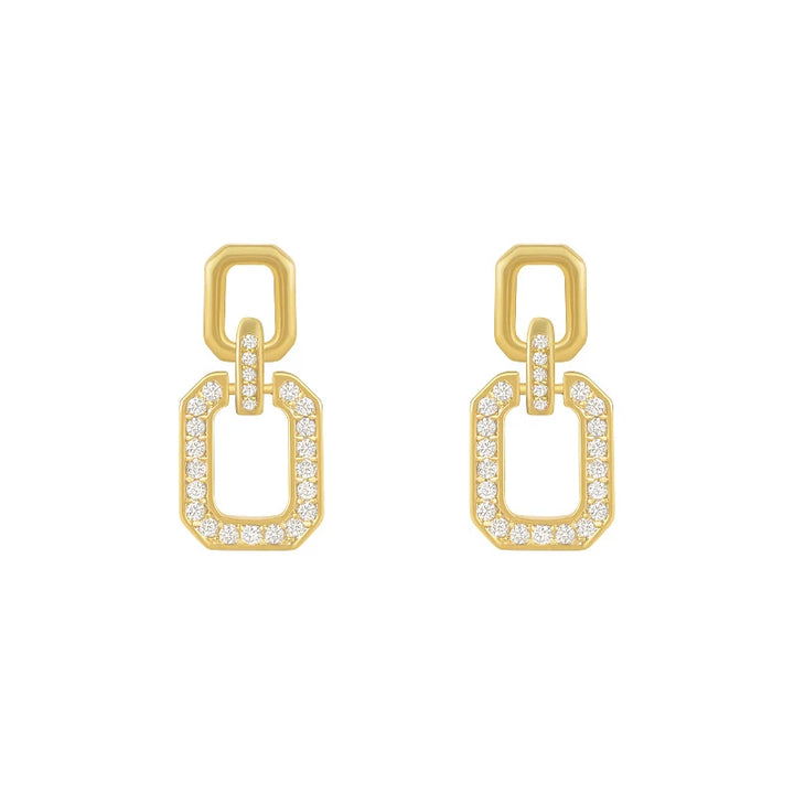 Geometric Square Earrings - Divawearfashion