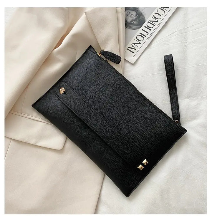 PU Leather Designer Envelope Bag