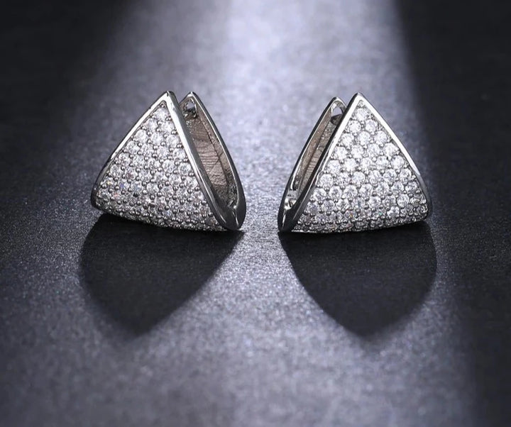 Unique Fashion Zircon Geometric Earrings - Divawearfashion