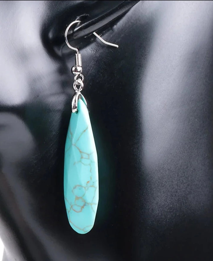 Stone Beads Dangle Earring