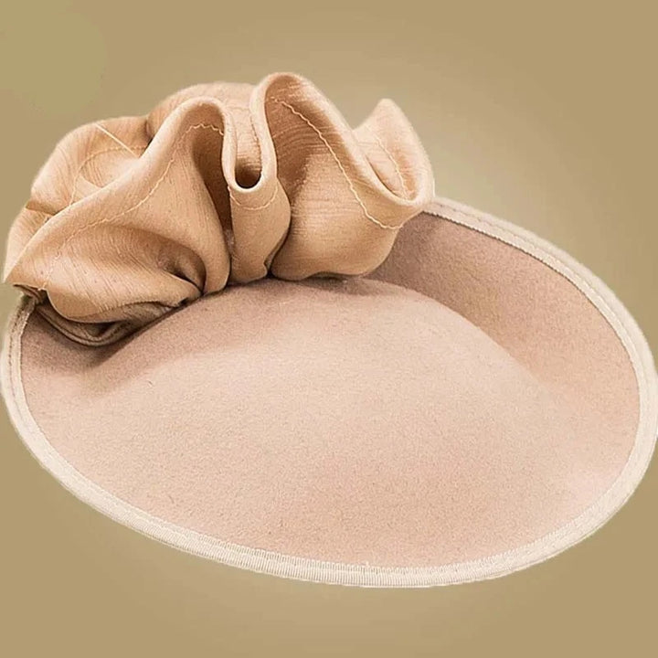 Wool Pillbox Felt Fedora Vintage Flower Hat - Divawearfashion