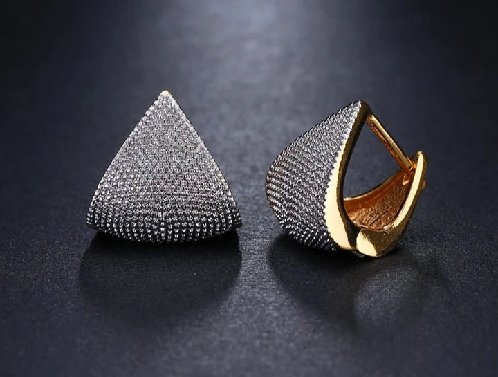 Two Tone Originality Geometric Earrings - Divawearfashion