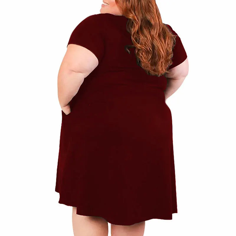 Plus Size Loose Casual & Comfortable Dress - Divawearfashion