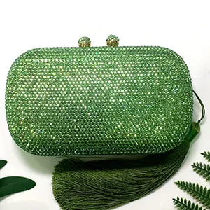 Rhinestones Stones Chain Evening Bags - Divawearfashion