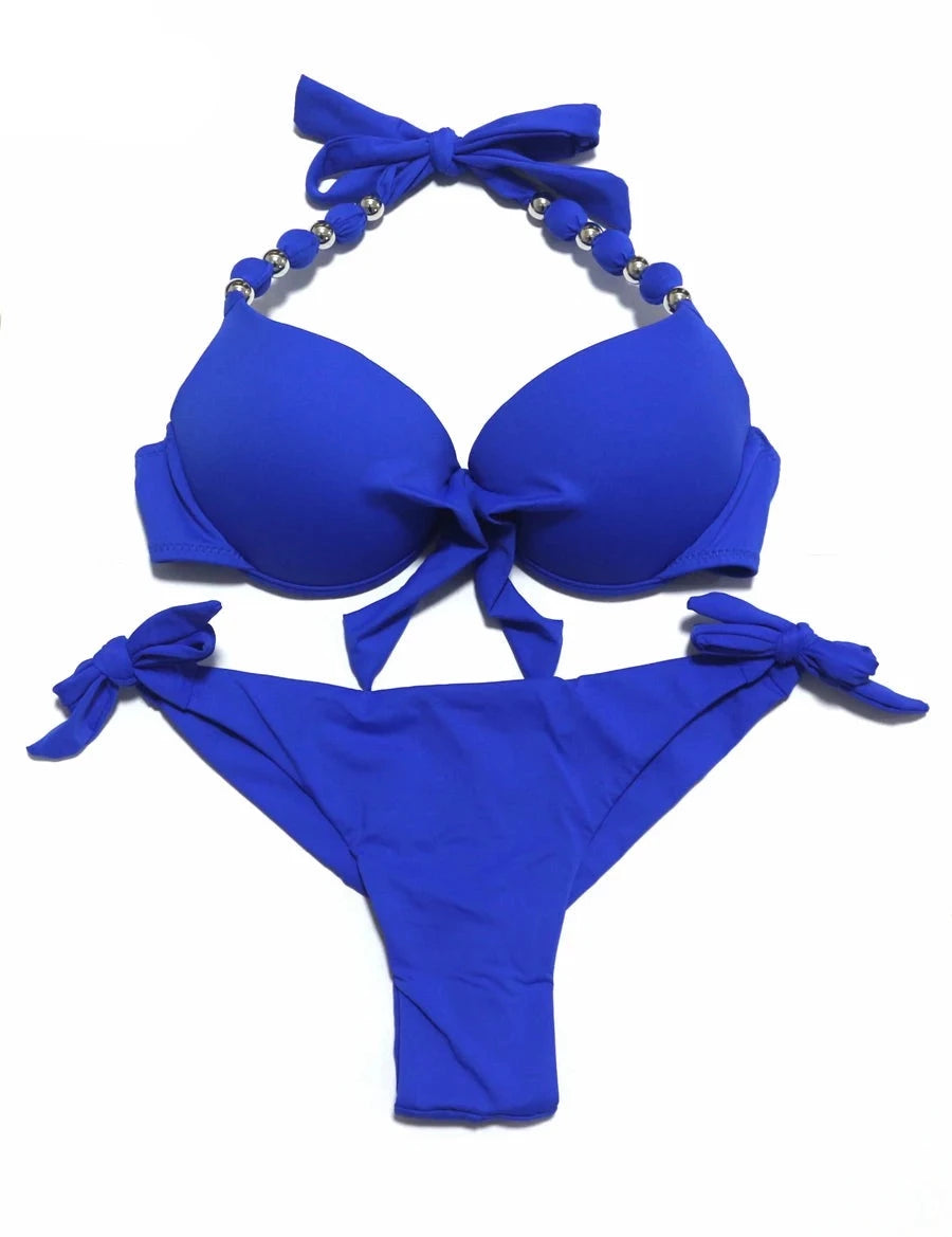 Push Up Brazilian Cut Bikini Set - Divawearfashion