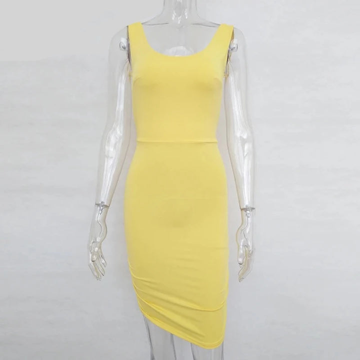 Backless Short Mini Casual Dress - Divawearfashion