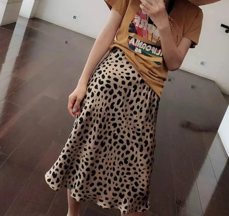 Bodycon Leopard Print High Waist Skirts - Divawearfashion