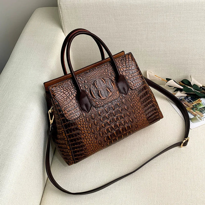 Crocodile Genuine Leather Handbags - Divawearfashion