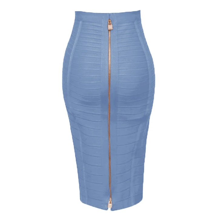 Zipper Rayon Bandage Skirt - Divawearfashion