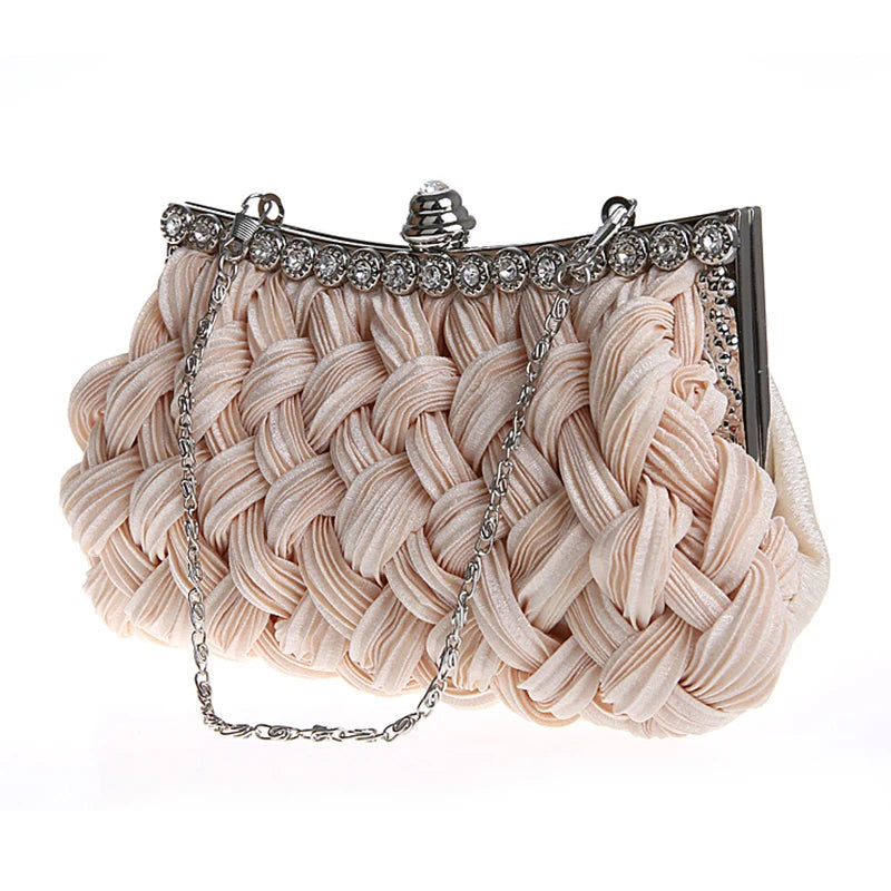 Silk Evening Weave Clutch - Divawearfashion