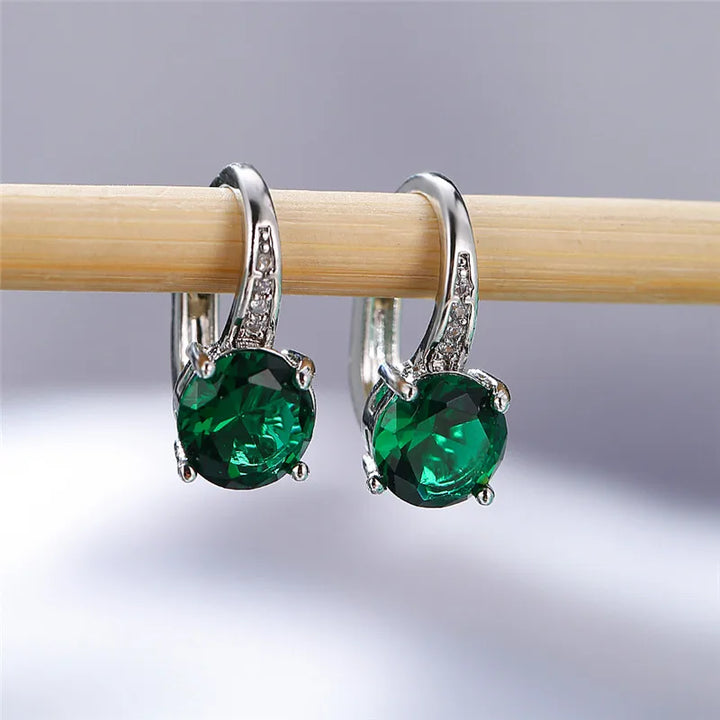 Crystal Zircon Stone Silver Color Clip Earrings - Divawearfashion