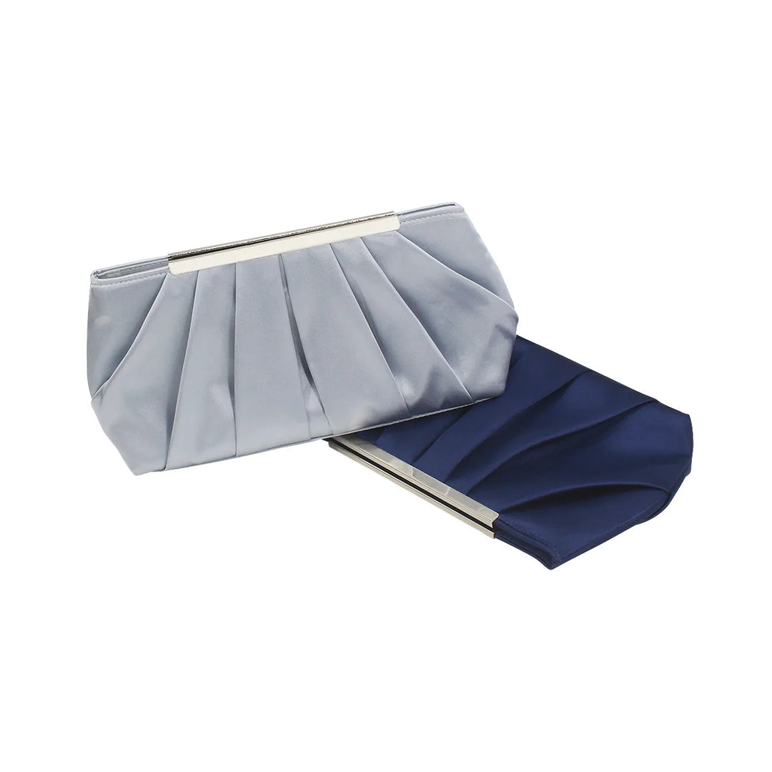 Solid Silk Satin Evening Bag - Divawearfashion