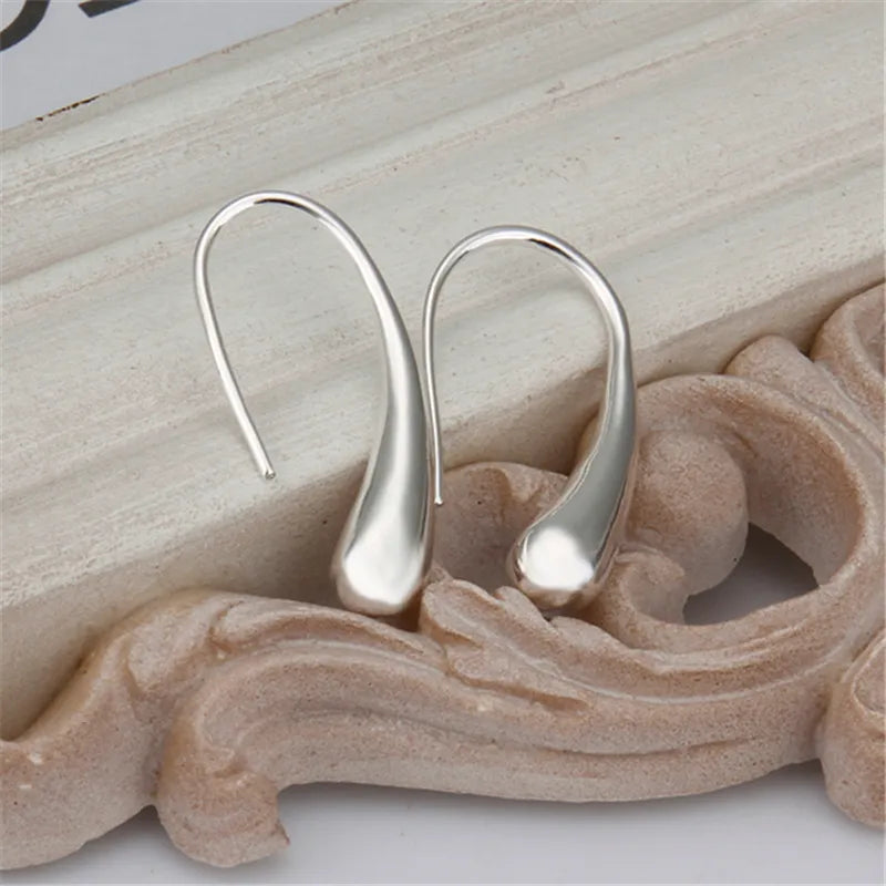 925 Sterling Silver Water Droplets/Raindrops Stud Earrings - Divawearfashion