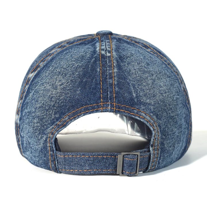 Washed Adjustable Cotton Baseball Cap - Divawearfashion