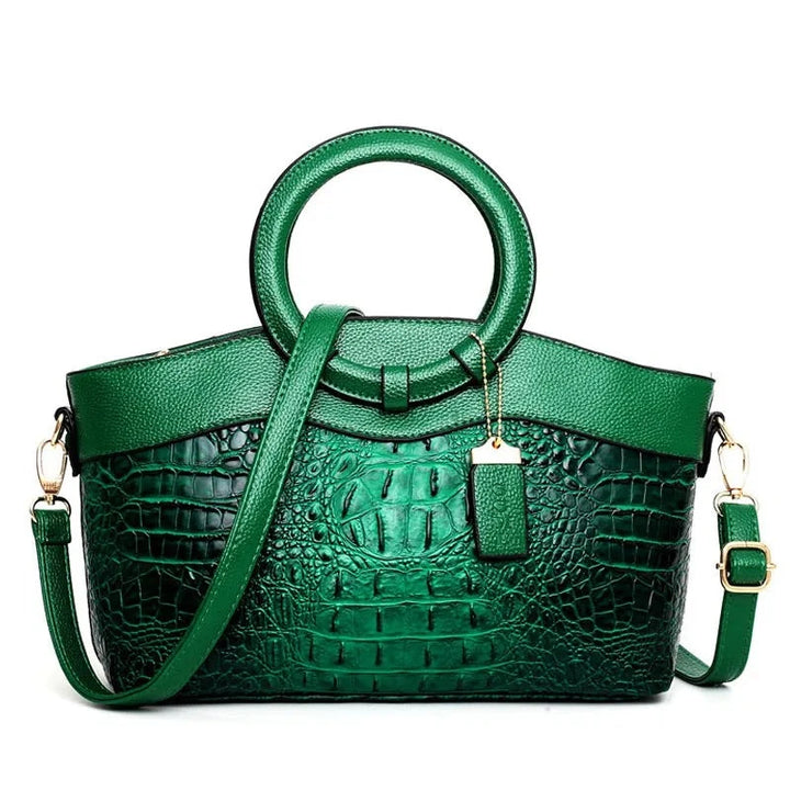 Crocodile Leather Handbag - Divawearfashion