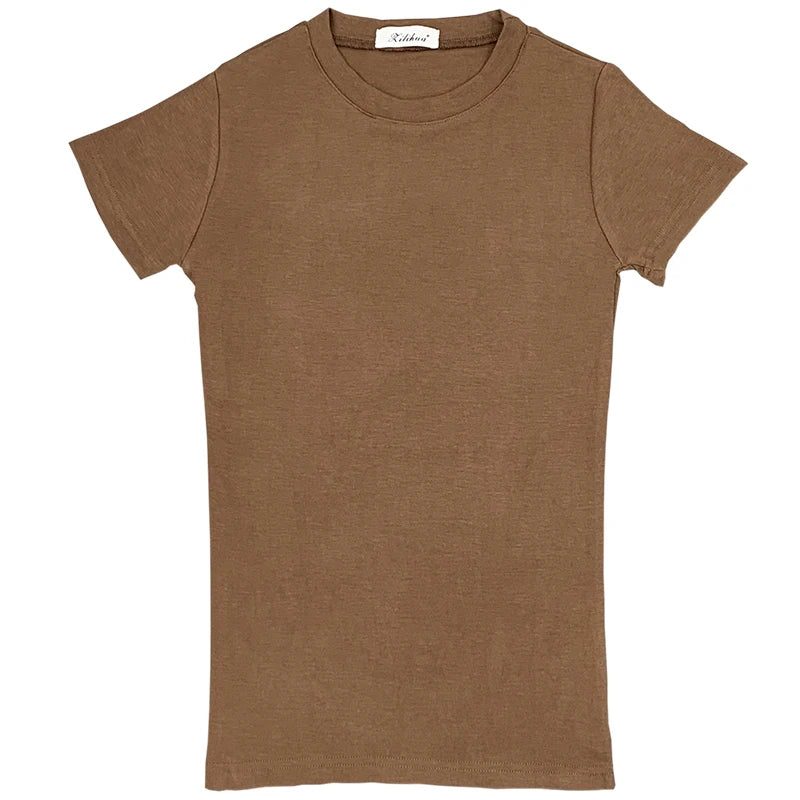 Short Sleeve Cotton T-Shirt - Divawearfashion