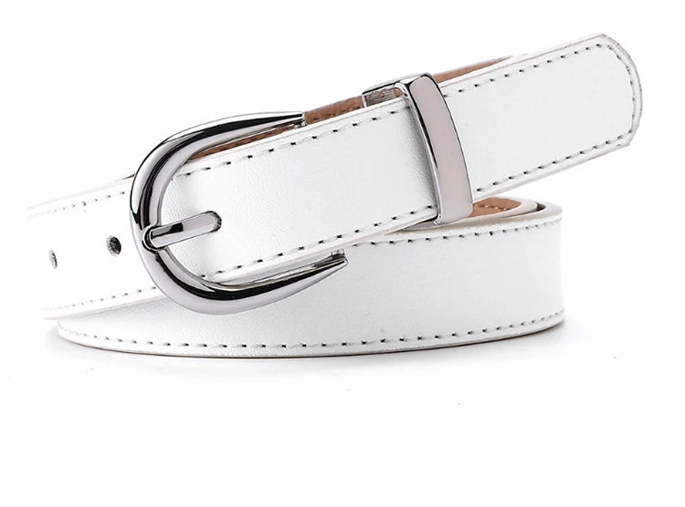 Thin Waist Pu Leather Belt
