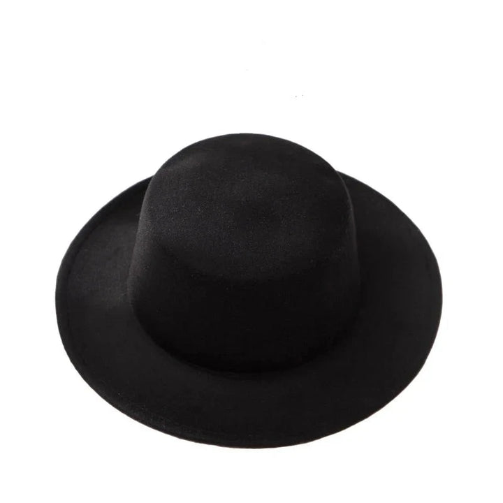 Woolen Flat Top Fedoras Hats  - Divawearfashion