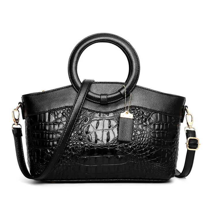 Crocodile Leather Handbag - Divawearfashion