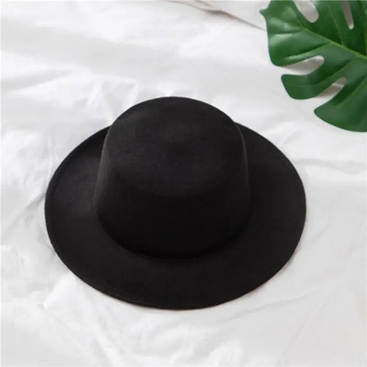 Woolen Flat Top Fedoras Hats  - Divawearfashion