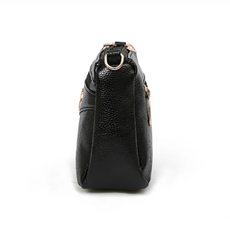 High Quality PU Leather Solid Color Shoulder Bag - Divawearfashion