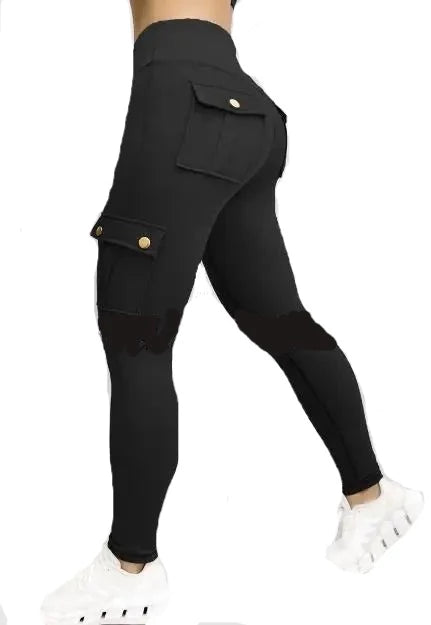 Fitness High Elasticity Tight Yoga Pants with Pockets - Divawearfashion