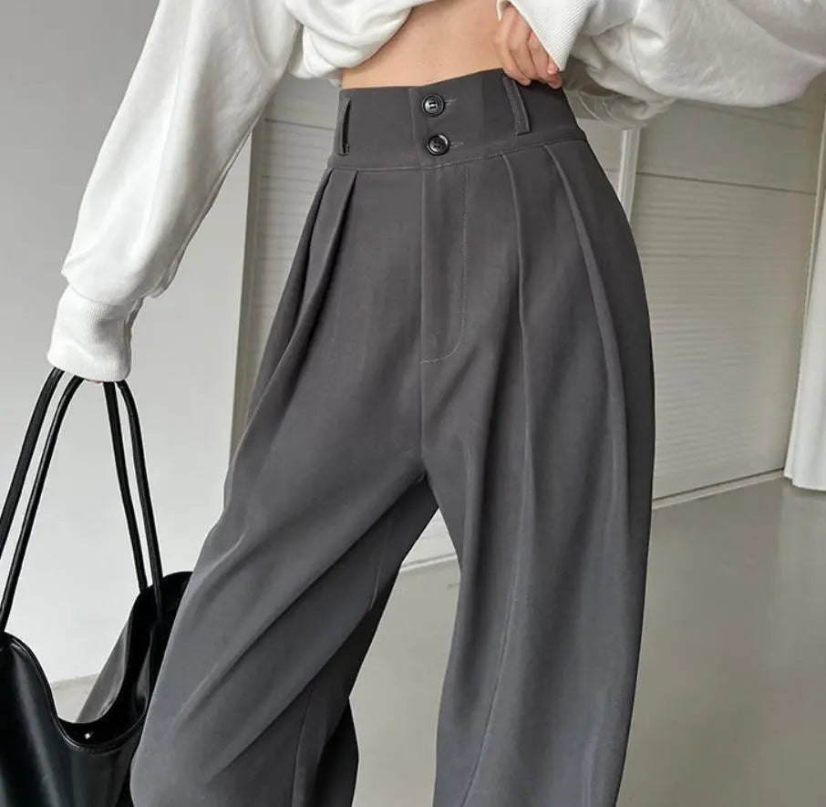 Wide Leg High Waist Pants - Divawearfashion