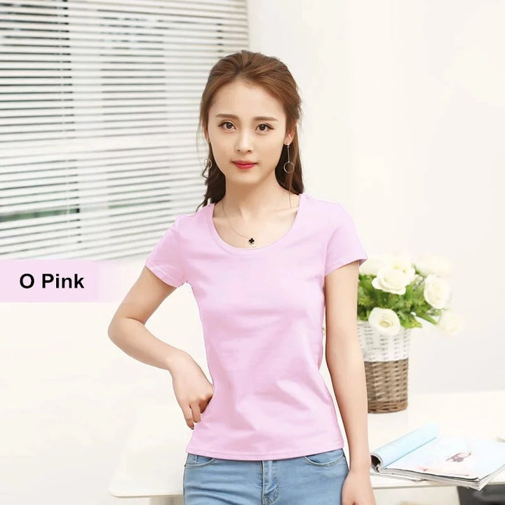 Cotton Short Sleeve T shirt - Divawearfashion