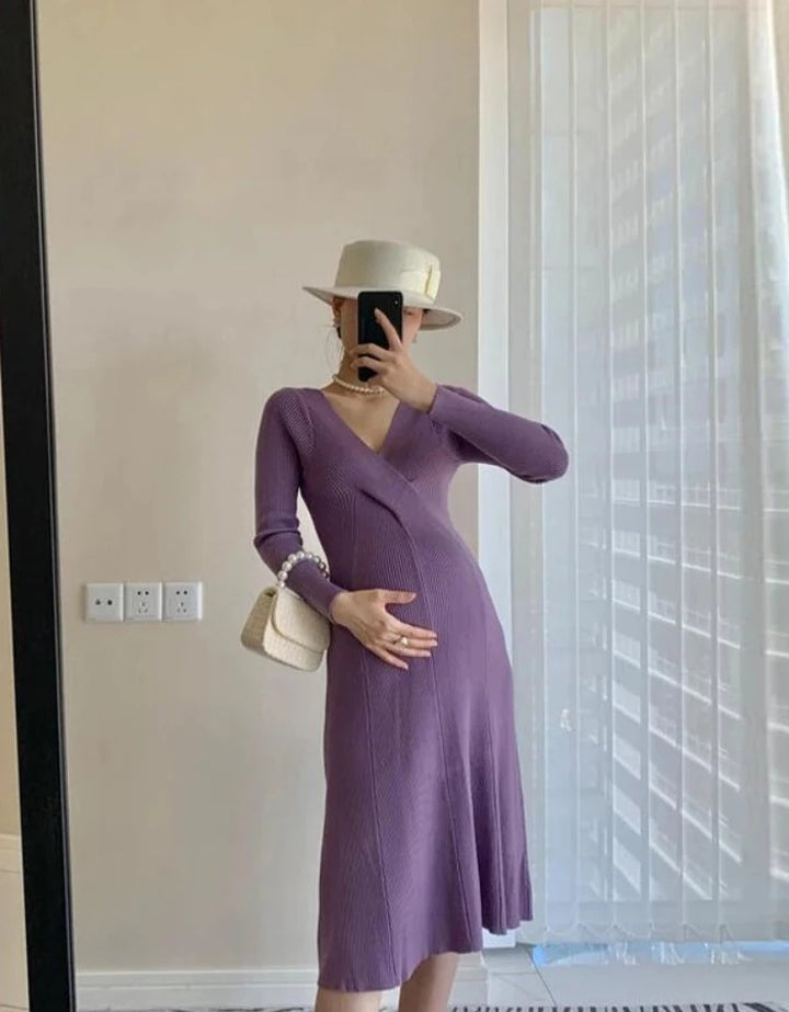 Sweaters Knitted Pregnant Woman Dress - Divawearfashion