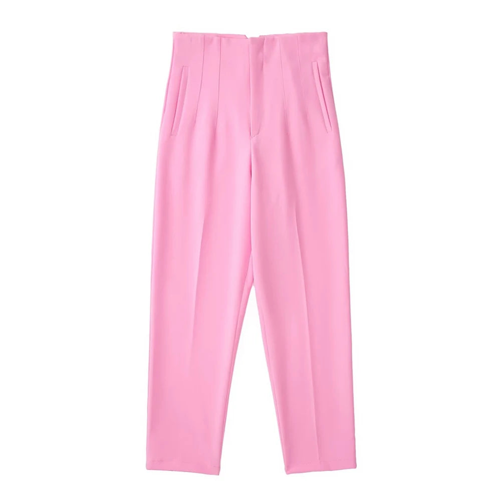 Seamless High Waist Trousers - Divawearfashion