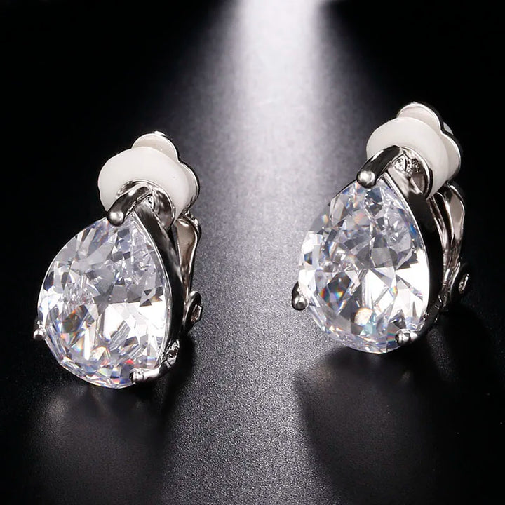 Water Drop Blue Stone Earrings - Divawearfashion