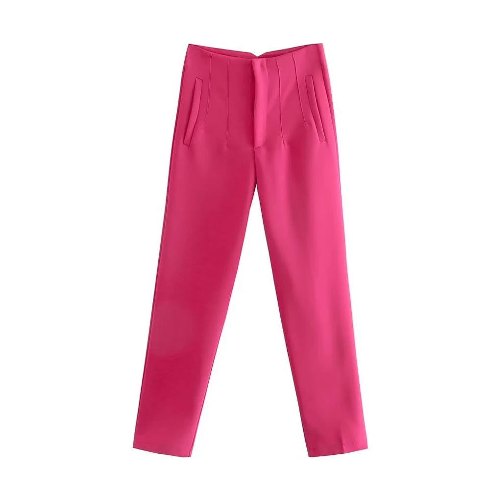 Seamless High Waist Trousers - Divawearfashion