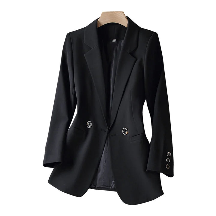 Long Sleeve Casual Office Ladies Blazer Tops - Divawearfashion