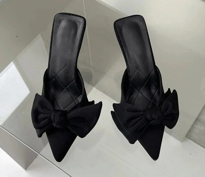 Big Butterfly-knot Pointed Toe High Heel Pumps - Divawearfashion