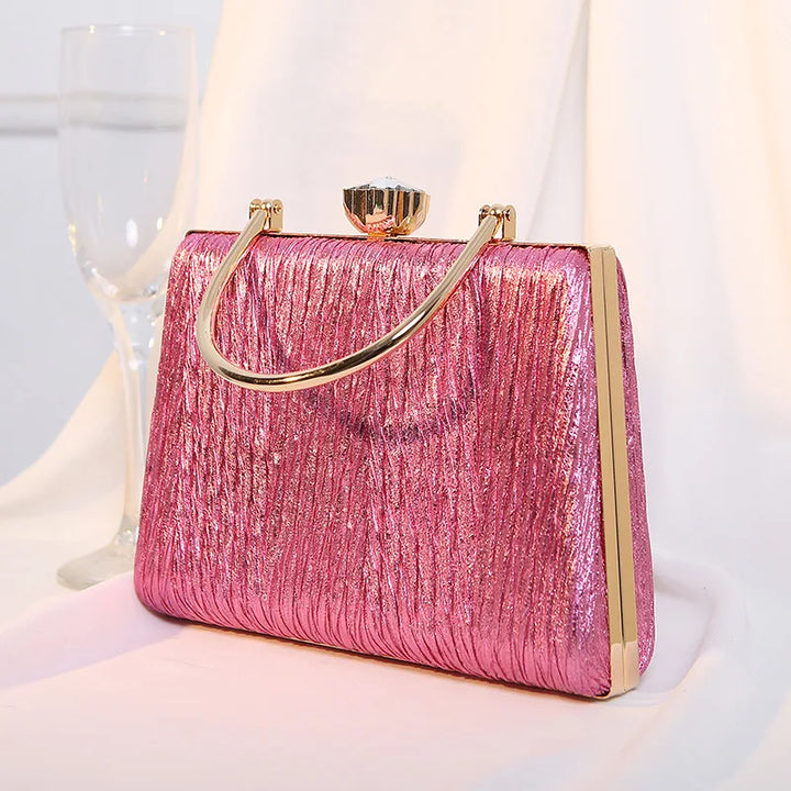 Velvet Vintage Top Handle Clutch Bag - Divawearfashion