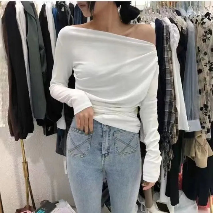 Off Shoulder Stylish Shirt - Divawearfashion