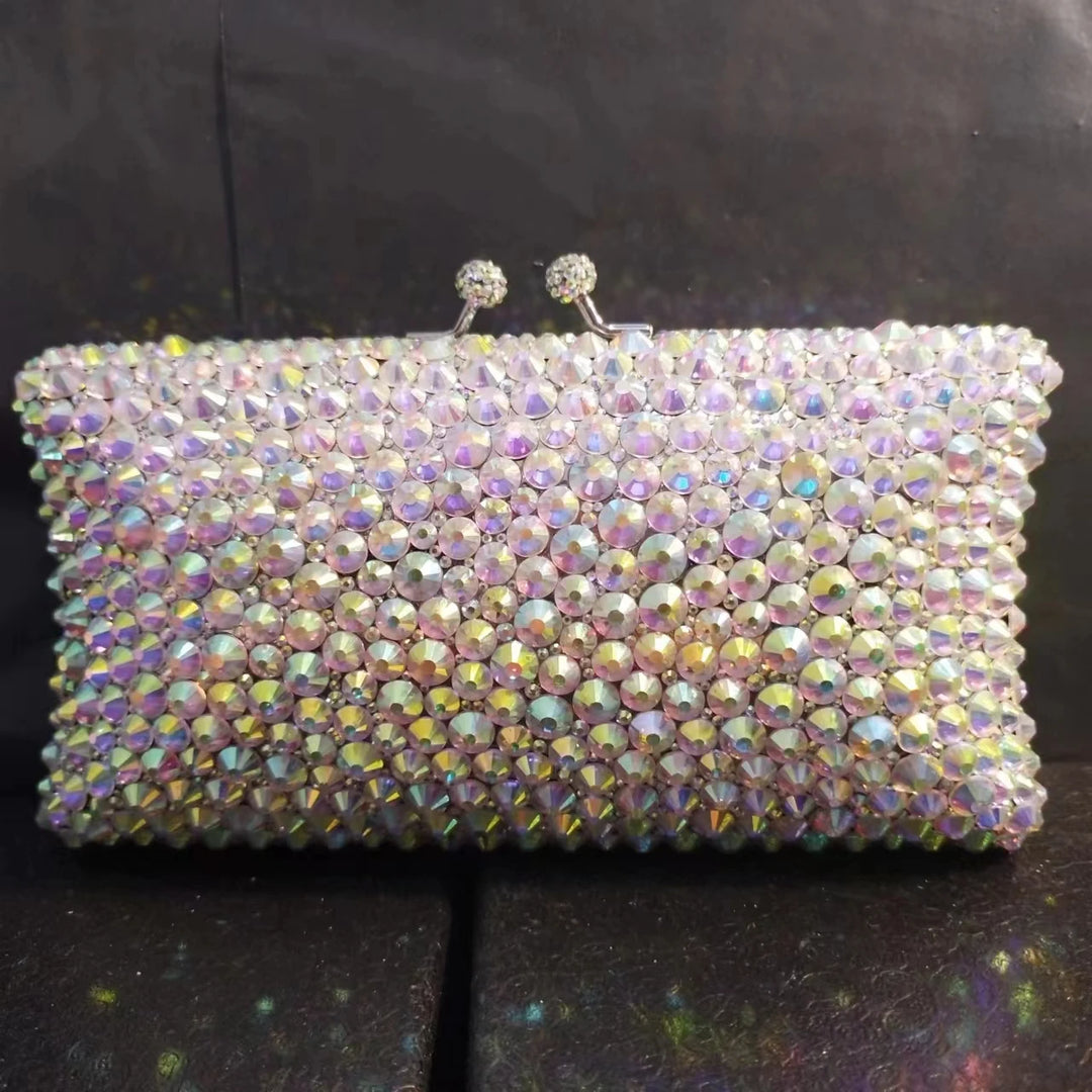 Stone and Rhinestone Evening Clutch