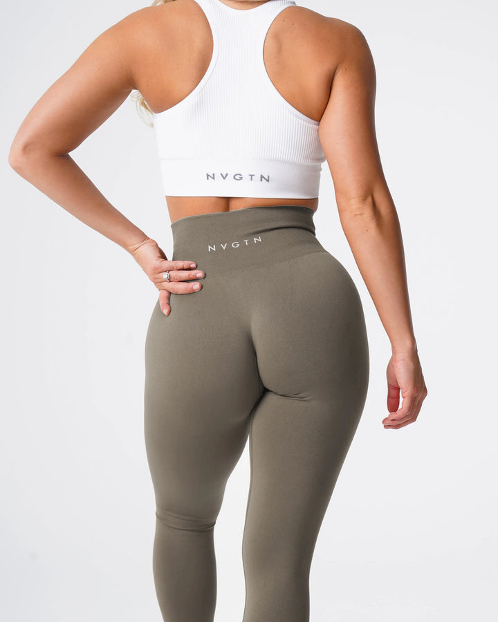 Seamless High Waisted Spandex Leggings - Divawearfashion