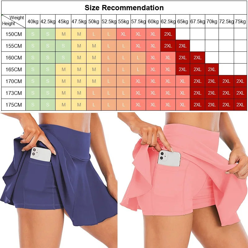 Golf Pleated High Waist Skort - Divawearfashion